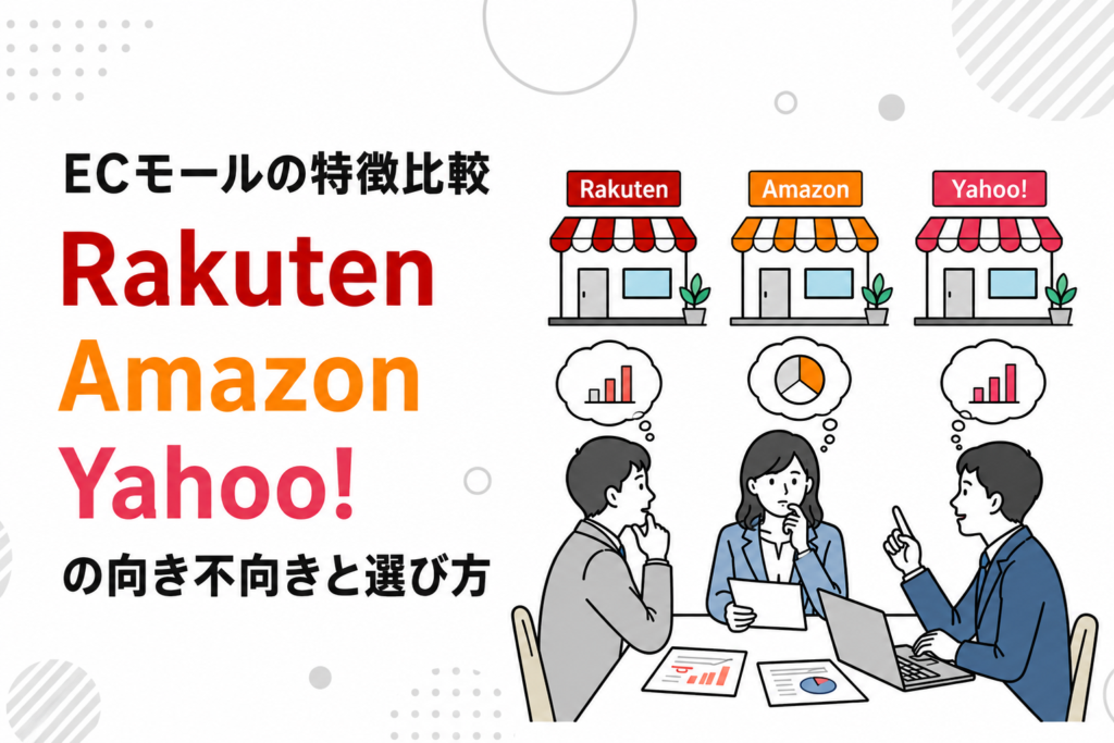ECモールの特徴比較｜楽天・Amazon・Yahoo!ショッピングの向き不向きと選び方