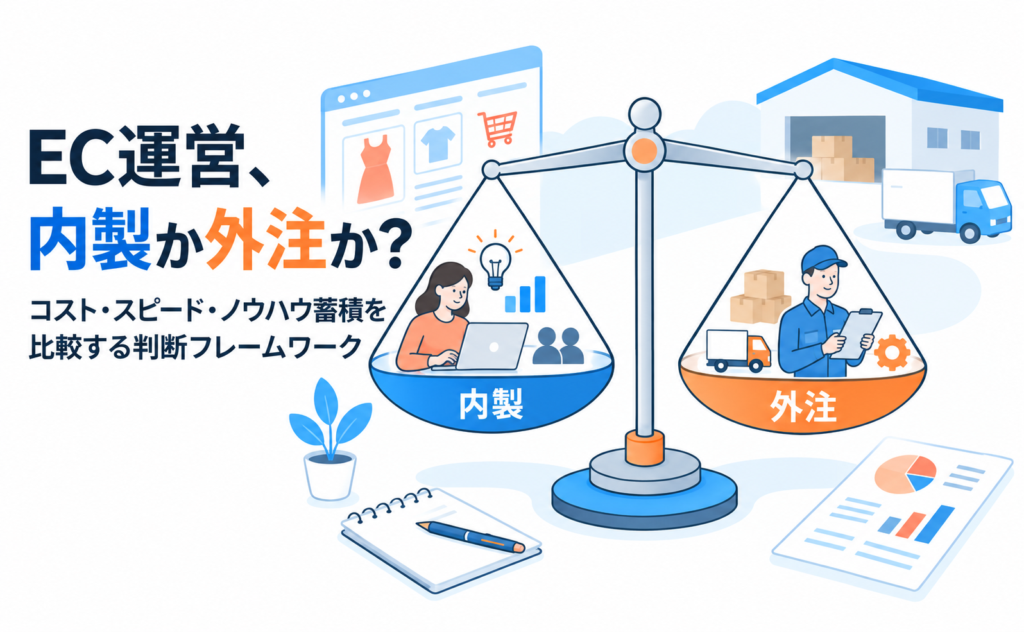 EC運営は内製か外注か｜業務別にコスト・スピード・ノウハウ蓄積を比較する判断フレームワーク