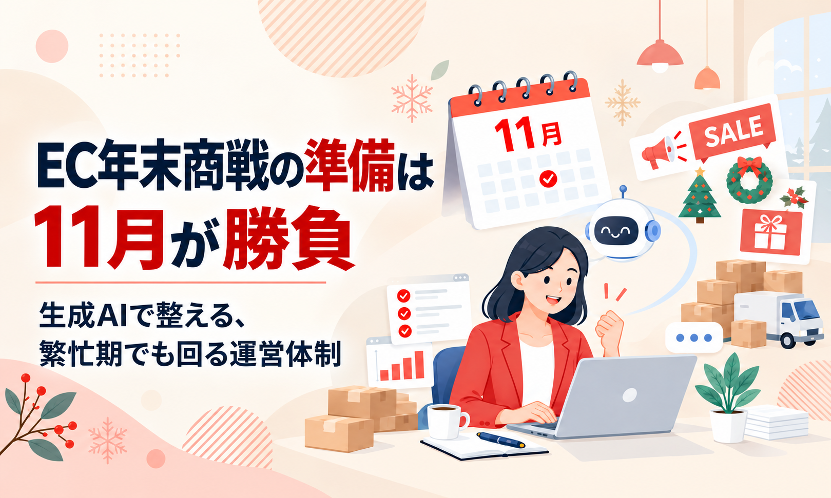 EC年末商戦の準備は11月が勝負｜生成AIで整える、繁忙期でも回る運営体制